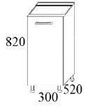 Szafka kuchenna dolna MKS8 30x52x82h